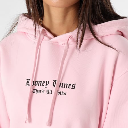 Looney Tunes - Sweat Capuche Femme Angry Taz Rose