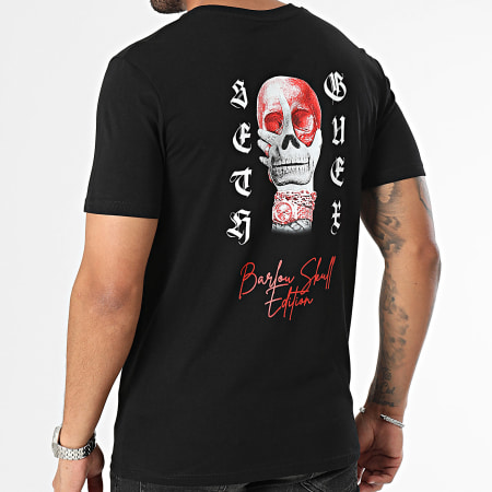 Seth Gueko - Camiseta Barlou Skull Edition Negra Roja