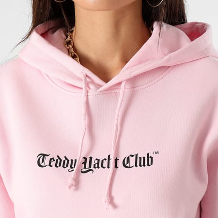 Teddy Yacht Club - Sudadera con capucha Art Series Dripping Pink de mujer
