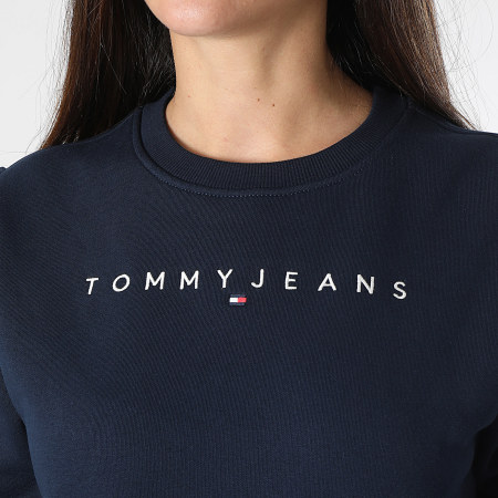 Tommy Jeans - Sudadera de cuello redondo 7323 Azul Marino, Mujer