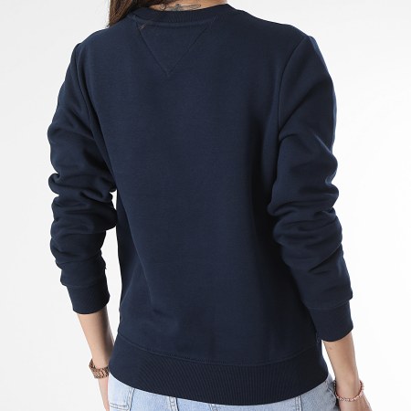 Tommy Jeans - Top donna con girocollo 7323 blu navy