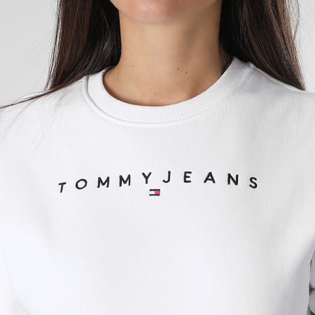 Tommy Jeans - Sudadera de cuello redondo para mujer 7323 Blanco