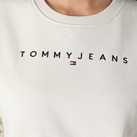 Tommy Jeans - Sudadera de cuello redondo para mujer 7323 Beige