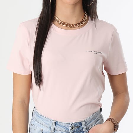 Tommy Hilfiger - Camiseta Mujer Mini Corp 1985 7877 Rosa