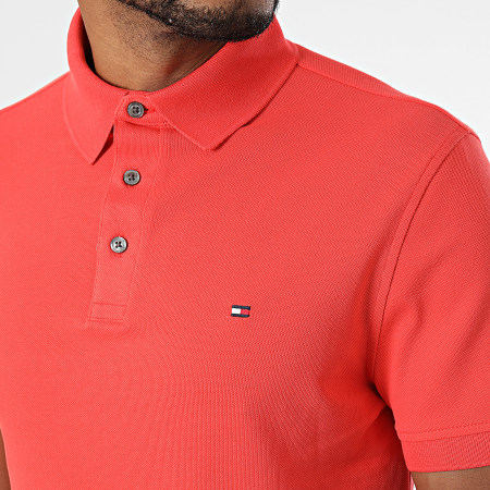 Tommy Hilfiger - Polo Manches Courtes Slim 1985 7771 Rouge
