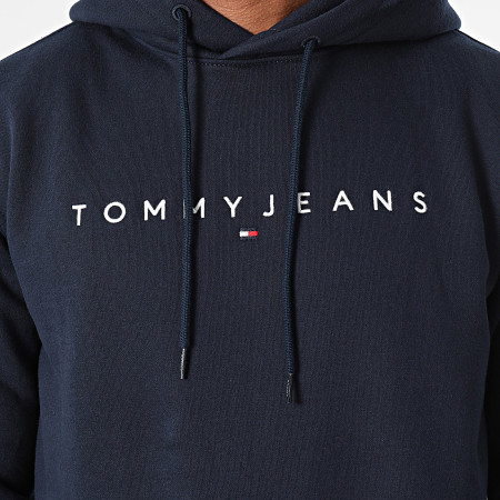 Tommy Jeans - Capuchon met lineair logo 7985 marineblauw