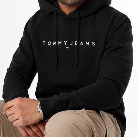 Tommy Jeans - Sweat Capuche Linear Logo 7985 Noir