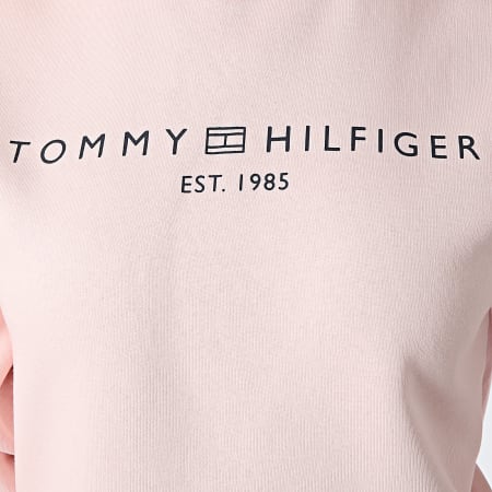 Tommy Hilfiger - Sudadera de cuello redondo para mujer Reg Corp Logo 9791 Rosa