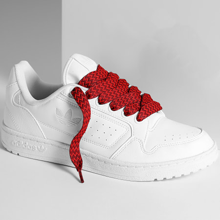 Adidas Originals - Sneakers NY 90 Cloud White Core Black x Superlaced Gros Lacet Rouge