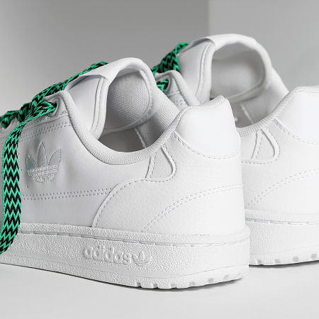 Adidas Originals - Sneakers NY 90 Cloud White Core Black x Superlaced Gros Lacet Vert