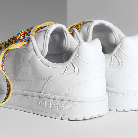 Adidas Originals - Zapatillas NY 90 Cloud White Core Black x Superlaced cordones grandes multicolores
