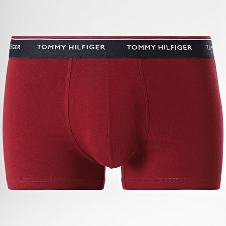 Tommy Hilfiger - Lot De 3 Boxers Premium Essentials 3842 Bleu Marine Gris Bordeaux