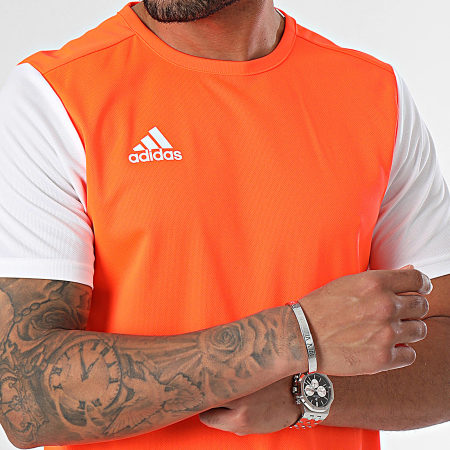 Adidas Sportswear - Tee Shirt Estro 19 DP3236 Orange Fluo Blanc