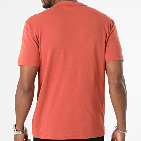 Calvin Klein - Tee Shirt Micro Logo Interlock 9894 Rouge Brique