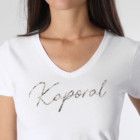 Kaporal - Maglietta da donna con scollo a V Lion White Gold