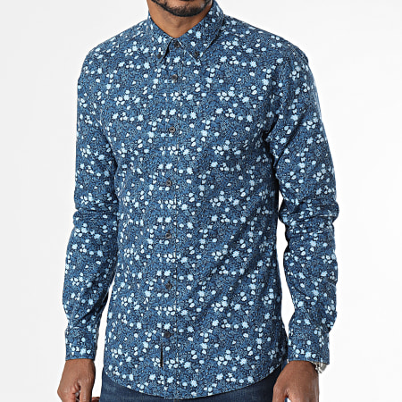 Only And Sons - Chemise Manches Longues Sky Life Bleu Marine