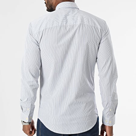 Only And Sons - Chemise Manches Longues A Rayures Sky Life Blanc