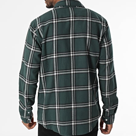 Only And Sons - Stone Life Camisa de Manga Larga a Cuadros Verde Oscuro