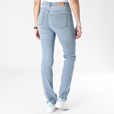Only - Sui Mid Slim Jeans Azul Lavado, Mujer