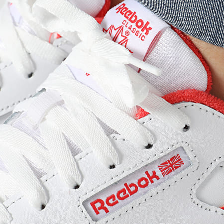 Reebok - Sneakers donna Classic Leather 100033587 Cherry Footwear White Reebok Rubber Gum