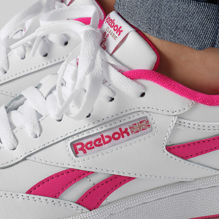 Reebok - Baskets Femme Club C Revenge 100070174 Footwear White Laser Pink Gold