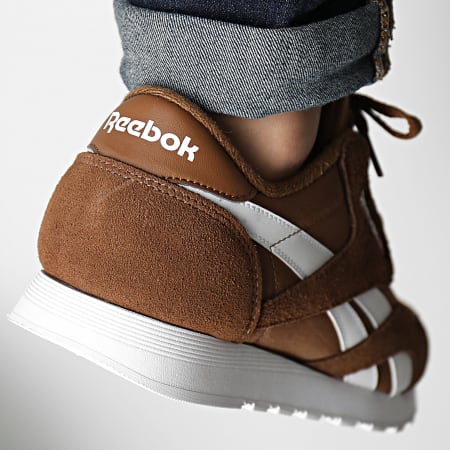 Reebok - Sneakers classiche in nylon 100033811 Footwear White Collegiate Brown