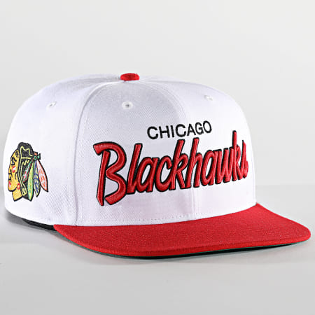 '47 Brand - Cappellino Snapback NHL Chicago Blackhawks Bianco Rosso