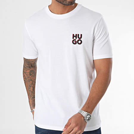 HUGO - Lot De 2 Tee Shirts Dimento 50492550 Blanc