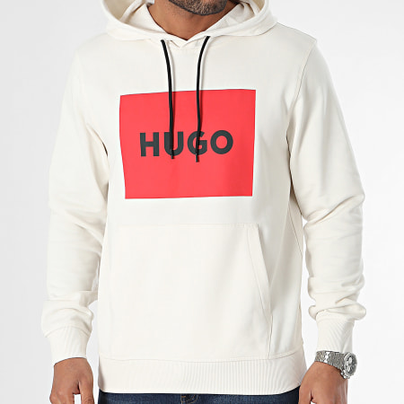 HUGO - Sudadera con capucha Duratschi 50473168 Beige