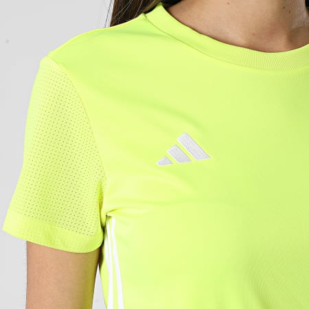 Adidas Sportswear - Maglietta donna a girocollo IB4932 Giallo fluo