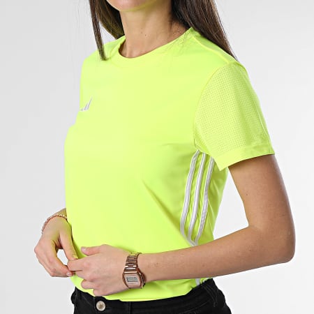 Adidas Sportswear - Maglietta donna a girocollo IB4932 Giallo fluo