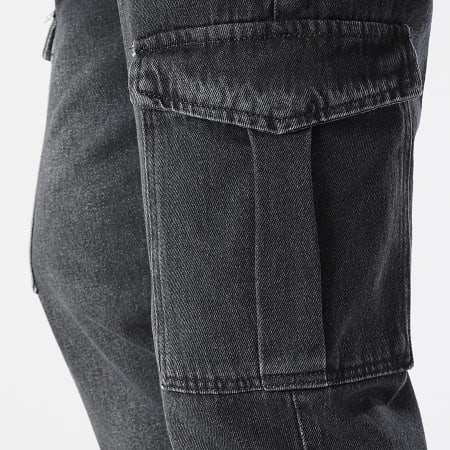 LBO - Pantalón Chándal Relaxed Fit Cargo Jeans 3176 Denim Negro