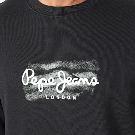 Pepe Jeans - Robinson Sudadera con cuello redondo PM582554 Negro