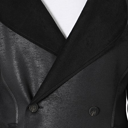 Uniplay - Giacca nera con cappuccio e bottoni