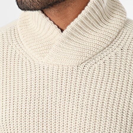 Uniplay - Maglione beige con collo alto