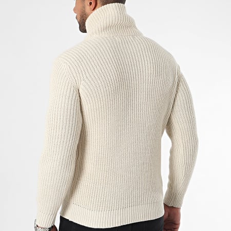 Uniplay - Pull Col Montant Beige