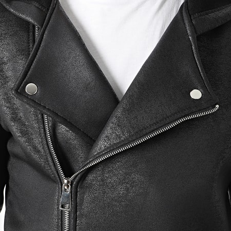 Uniplay - Chaqueta negra con cremallera y capucha