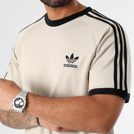 Adidas Originals - Maglietta a 3 strisce IM2079 Beige Nero