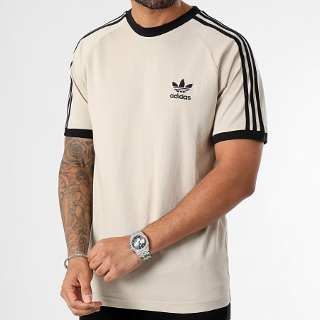 Adidas Originals - Camiseta 3 Rayas IM2079 Beige Negro