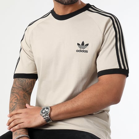 Adidas Originals - Camiseta 3 Rayas IM2079 Beige Negro