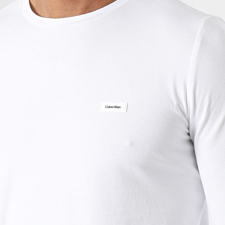 Calvin Klein - Maglietta a maniche lunghe Slim Stretch 2725 Bianco