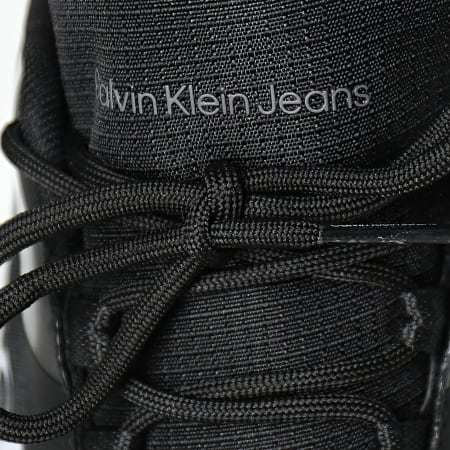 Calvin Klein - Zapatillas Eva Runner Low Lace 0968 Negro Blanco Brillante