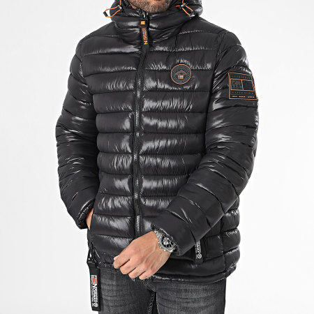 Chaquetas De Entretiempo Hombre  Geographical Norway Chaqueta negra con  cierre delantero de botones y prácticos bolsillos - Enikma