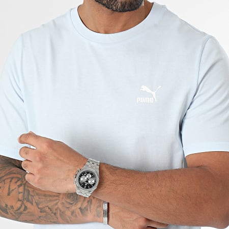 Puma - Tee Shirt Classics Small Logo 535587 Azzurro