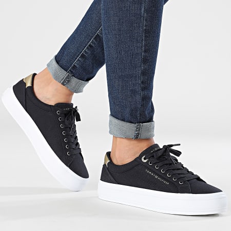 Tommy Hilfiger - Sneakers donna Essential Vulcan Canvas 7682 Space Blue