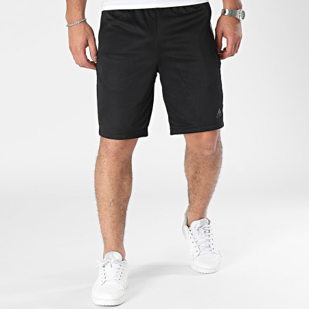 Adidas Sportswear - Short Jogging A Bandes Tiro Noir Doré