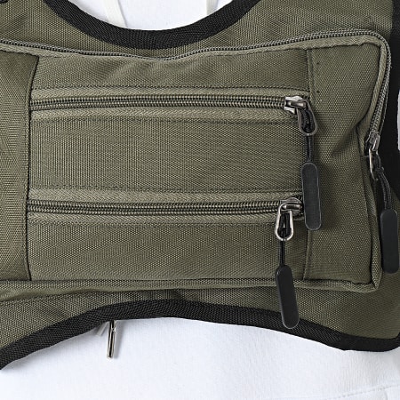 Bolsa De Reportero Quadra Wüste - Color Caqui, Lona Envejecida, Capacidad 18 Litros, Para Uso Diario O Viajes