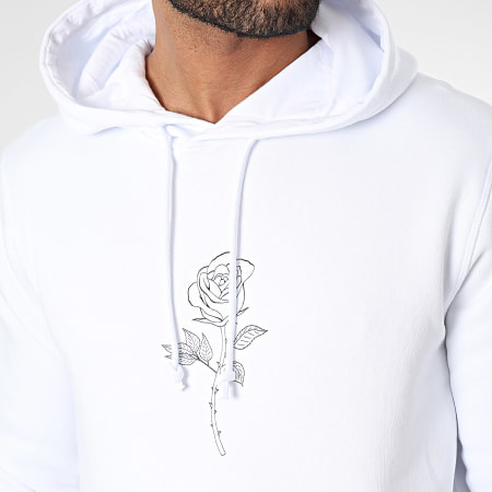 Luxury Lovers - White Eclipse Barbed Outline Hoody Blanco Negro