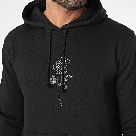 Luxury Lovers - White Eclipse Barbed Outline Hoody Negro Blanco