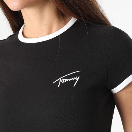 Tommy Jeans - Robe Femme Signature Bodycon 7409 Noir